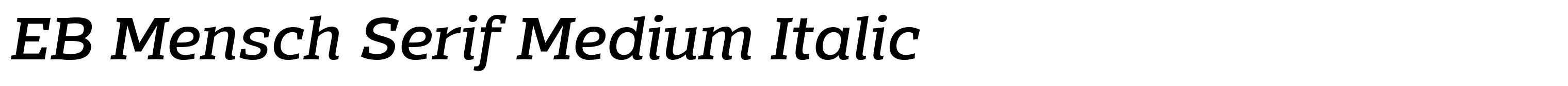 EB Mensch Serif Medium Italic